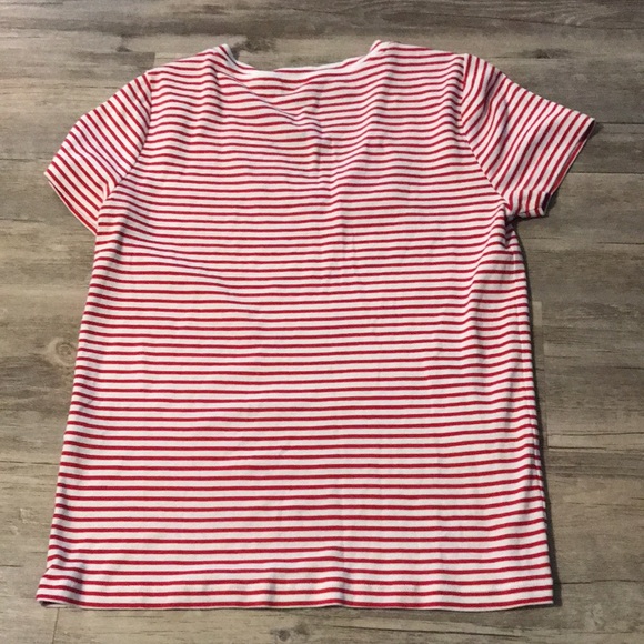 Vineyard Vines Striped Vneck Short Sleeve Tee Size Medium - Picture 4 of 4